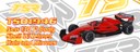 TS01946,  1/10 New F1 Body Shell W/Helmet, Halo and Mirrors